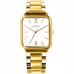 ZINZI Square Roman horloge geelgoudkleurige 32mm ZIW807S - 49892