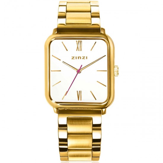 ZINZI Square Roman horloge geelgoudkleurige 32mm ZIW807S - 49892