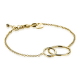 ZINZI zilveren armband goud verguld ronde vormen 16-19cm ZIA1278G - 49904