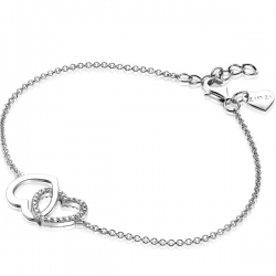 ZINZI armband verbonden harten met zirkonia ZIA1736 - 49944