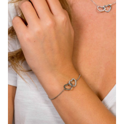 ZINZI armband verbonden harten met zirkonia ZIA1736 - 49944