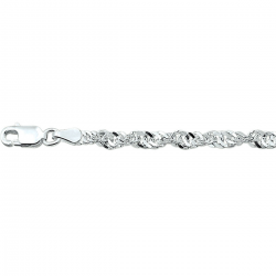 Zilveren collier singapore 3,5 mm 45 cm - 50061
