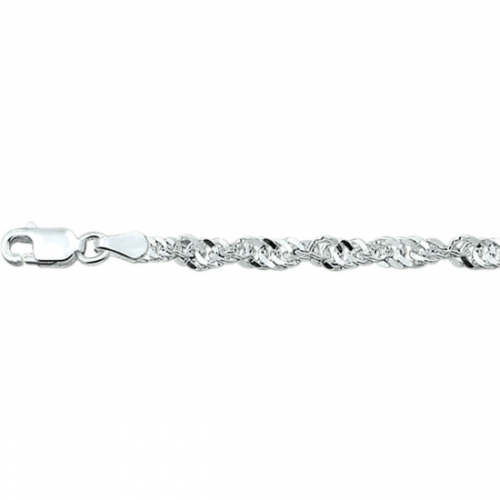 Zilveren collier singapore 3,5 mm 45 cm - 50061