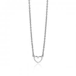 ZINZI zilveren ketting open hartje 40-43cm ZIC1420 - 49912