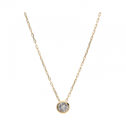Swing Jewels Geboortesteen Collier Geelgoud April Bergkristal C-K14-W1327-CR MAAT 42+3CM - 50084