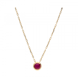 Swing Jewels Geboortesteen Collier Geelgoud Juli Robijn C-K14-W1327-RU MAAT 42+3CM - 50077