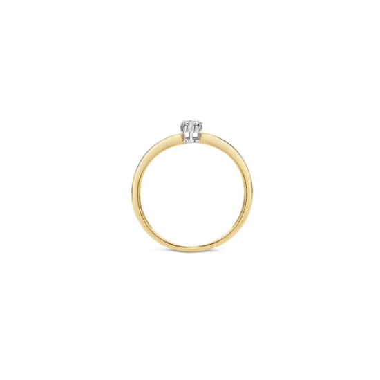Blush Diamonds Ring Geel en WitGoud met Diamant  0.12ct 1623BDI MAAT 17 - 49698