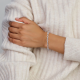 Gerhodineerd 925 zilveren anker armband 19cm - 49830