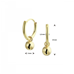 oorringen met hangers bolletjes 4020681 - 52610