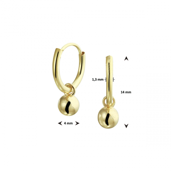 oorringen met hangers bolletjes 4020681 - 52610