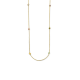 Geelgoud op 925 zilveren collier met gekleurd zirkonia 40+4cm. - 49832