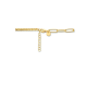 Geelgoud op 925 zilveren collier paperclip schakel 5.1mm en een gourmette schakel 3.6mm 42+3cm. - 49836