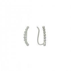 zilveren oorschuiven zirkonia 2 x 14,5mm - 50208
