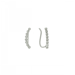 zilveren oorschuiven zirkonia 2 x 14,5mm - 50208
