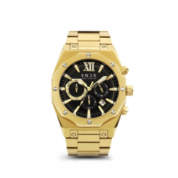 VNDX Amsterdam Horloge Wise Man MD11885/01Staal zwart Goud Zwart 46mm - 50265