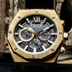 VNDX Amsterdam Horloge Wise Man MD11885/01Staal zwart Goud Zwart 46mm - 50265