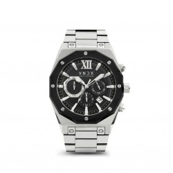 VNDX Amsterdam Horloge Wise Man Staal Zilver Zwart 46mm - 50264