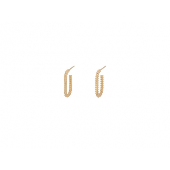 24Kae Earring with rope structure -  goudverguld 42441Y - 50273