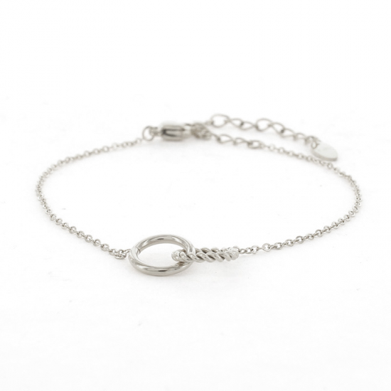 Kalli Kalli Edelstaal armband Rondjes MAAT 18+2 cm - 49161