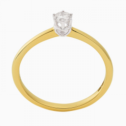 ECLAT solitair hart ring 14 krt 0,05 crt tw-si WG MAAT 17,25 - 50435