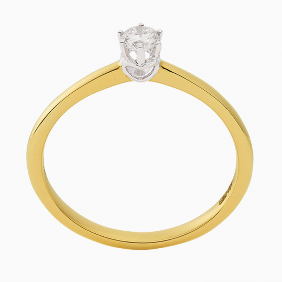 ECLAT solitair hart ring 14 krt 0,05 crt tw-si WG MAAT 17,25 - 50435
