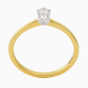 ECLAT solitair hart ring 14 krt 0,10 crt tw-si WG MAAT 17,5 - 50434