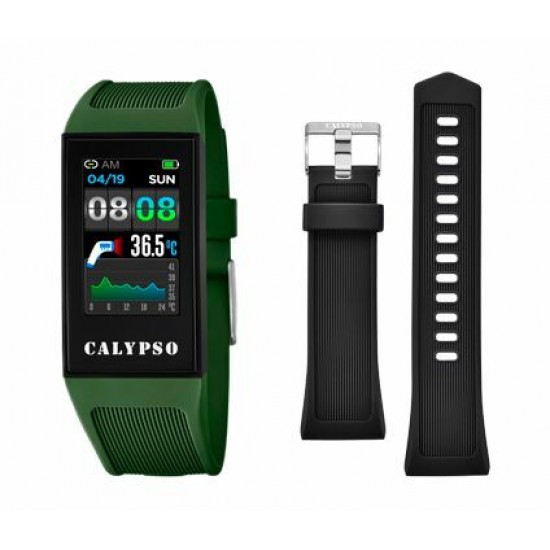 CALYPSO Smartime Watches Groen Fitness Tracker MET THERMOMETER - 47435