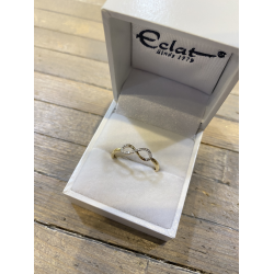 ECLAT Gouden Ring Infinity met Diamand 0,05 crt. - 47440