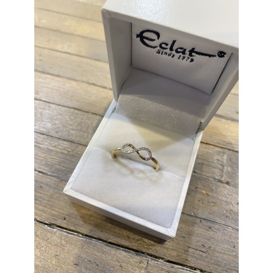 ECLAT Gouden Ring Infinity met Diamand 0,05 crt. - 47440