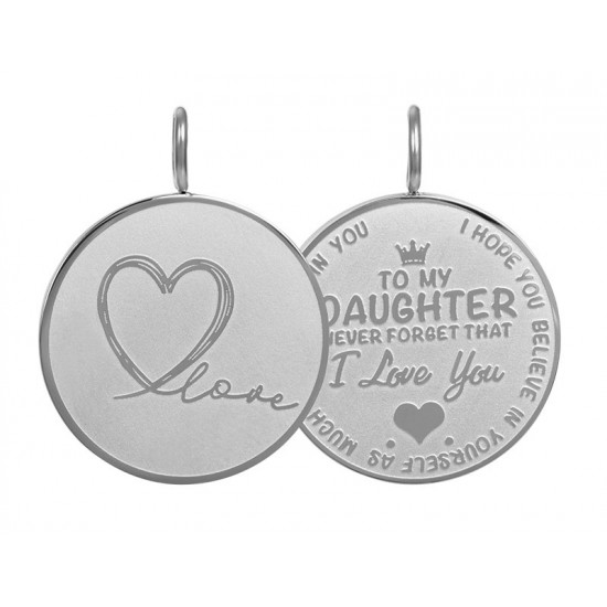 iXXXi Pendant Daughter Love big Zilverkleur - 47370