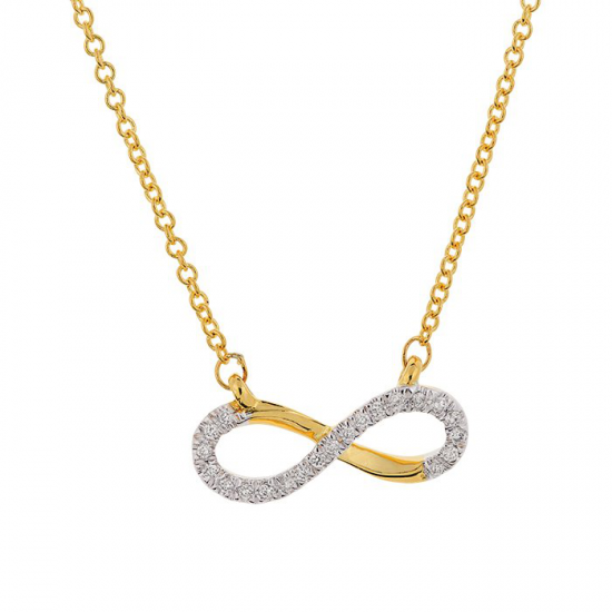 ECLAT Gouden Collier Infinity met Diamand 0,05 crt. - 47441
