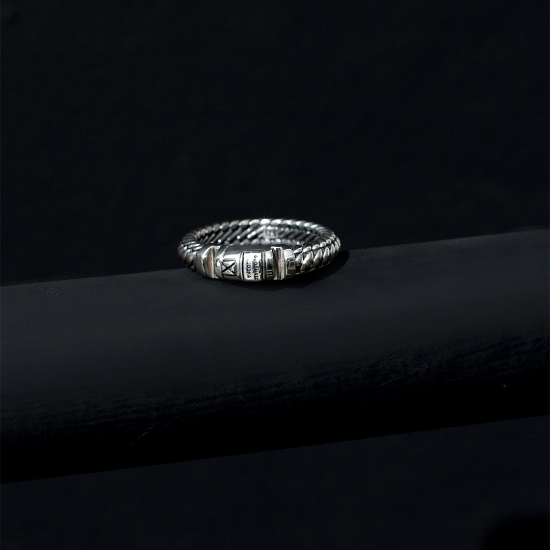Buddha to Buddha 613 Ben XS Lock Ring Silver MAAT 16 - 47456