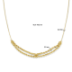 14k Geelgouden collier met draaglengtes van 42,5 en 45,5 cm - 50477