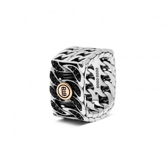 Buddha to Buddha 143-18 Esther Double Black Spinel limited ring silver gold 14krt MAAT 18 - 50567