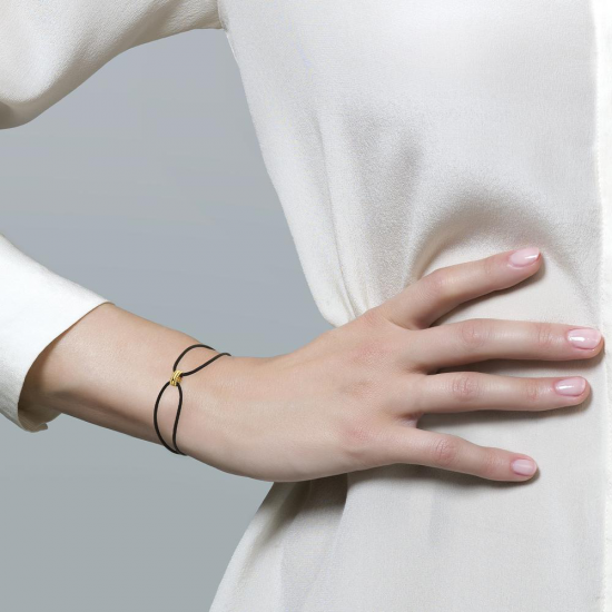 Blush Armband Geelgoud met Zijdekoord 2174YGO Verstelbaar - 47495