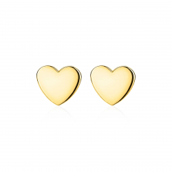 ZINZI Gold 14 karaat gouden oorknoppen glad hartje 5MM ZGO214 - 50663