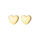 ZINZI Gold 14 karaat gouden oorknoppen glad hartje 5MM ZGO214 - 50663