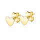 ZINZI Gold 14 karaat gouden oorknoppen glad hartje 5MM ZGO214 - 50663
