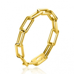 ZINZI Gold 14 karaat ring paperclip schakels 3mm MAAT 18  ZGR346-56 - 50672