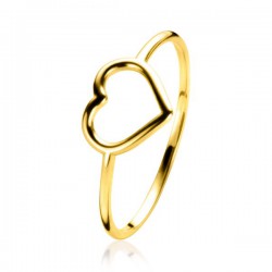 ZINZI Gold 14 karaat ring met open hartvorm MAAT 17 ZGR378-54 - 50673