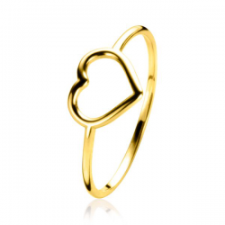 ZINZI Gold 14 karaat ring met open hartvorm MAAT 17 ZGR378-54 - 50673