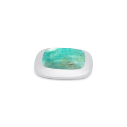 Melano Kosmic Gem Square Steen Amazonite 28mm Zilverkleurig - 50889
