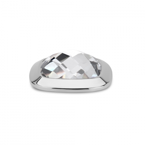 Melano Kosmic Facet Square Steen Crystal 28mm Zilverkleurig - 50892