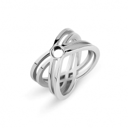 Melano Vivid Vlora Ring - zilverkleur -dames - maat 17 - 50850