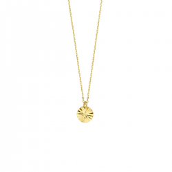 Geelgouden collier gediamanteerd rondje MAAT 40-42-44cm - 51316