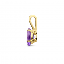 geelgouden hanger met amethist - 51324