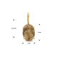 geelgouden hanger met rookkwarts - 51326