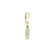 geelgouden hanger blauw topaas - 51327