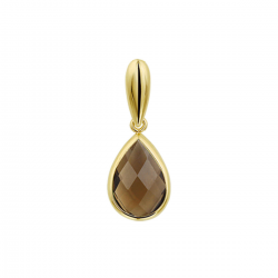 geelgouden hanger rookkwarts - 51330