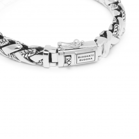 Buddha to Buddha 128 George Texture Bracelet Silver MAAT 19cm - 51376